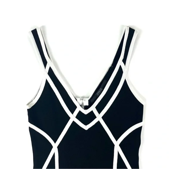 Guess Mirage Colorblock Fringe Bodycon Bandage Dress - Picture 6 of 11